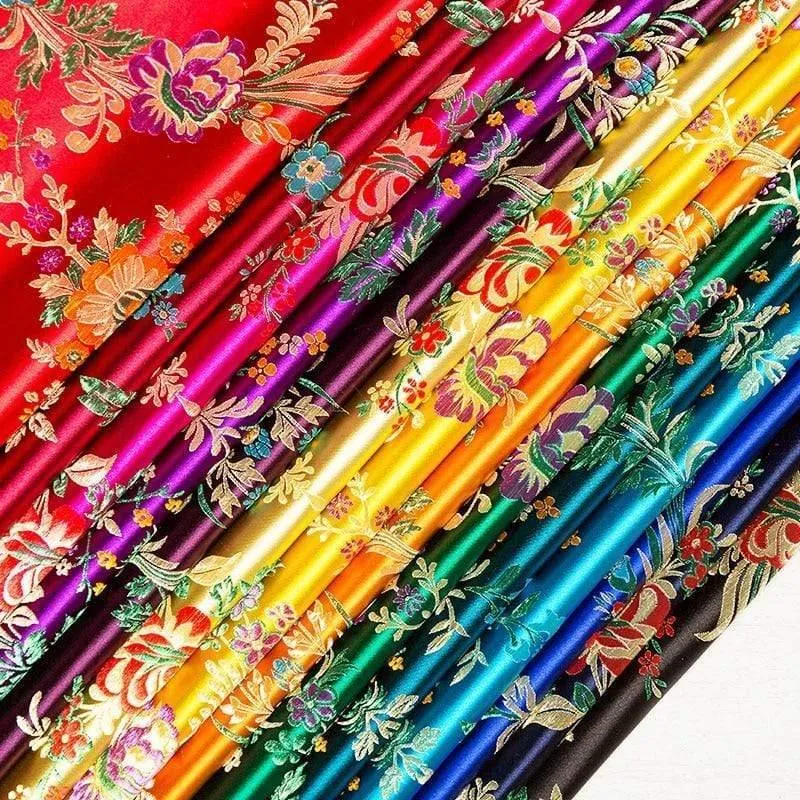 Blumenstoffe Brokat-Jacquard-Musterstoff zum Nähen von Cheongsam und Kimono-Material für Heimwerker