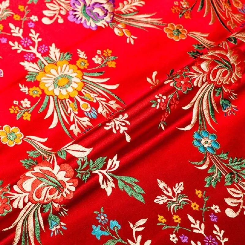Blumenstoffe Brokat-Jacquard-Musterstoff zum Nähen von Cheongsam und Kimono-Material für Heimwerker