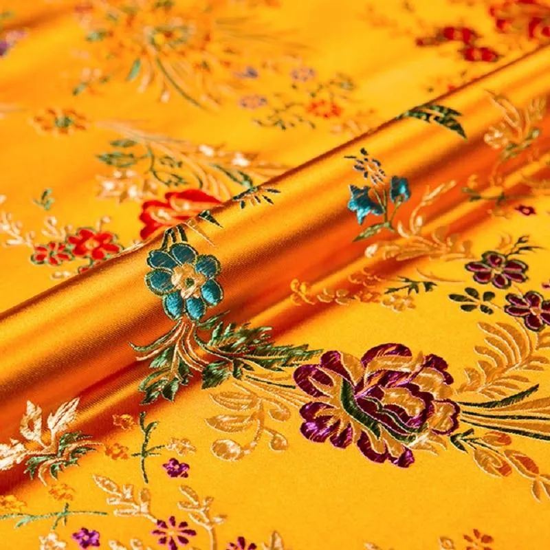 Blumenstoffe Brokat-Jacquard-Musterstoff zum Nähen von Cheongsam und Kimono-Material für Heimwerker