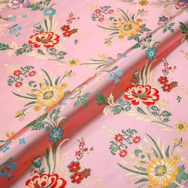 Blumenstoffe Brokat-Jacquard-Musterstoff zum Nähen von Cheongsam und Kimono-Material für Heimwerker