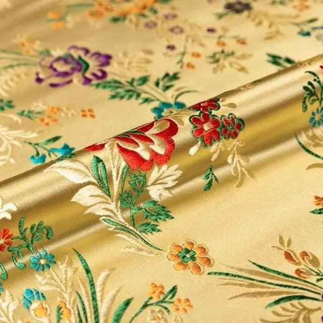 Blumenstoffe Brokat-Jacquard-Musterstoff zum Nähen von Cheongsam und Kimono-Material für Heimwerker