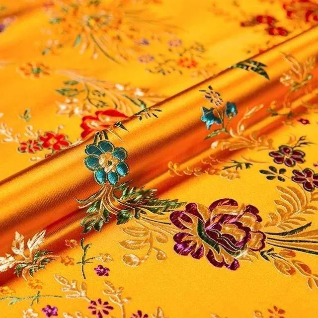 Blumenstoffe Brokat-Jacquard-Musterstoff zum Nähen von Cheongsam und Kimono-Material für Heimwerker