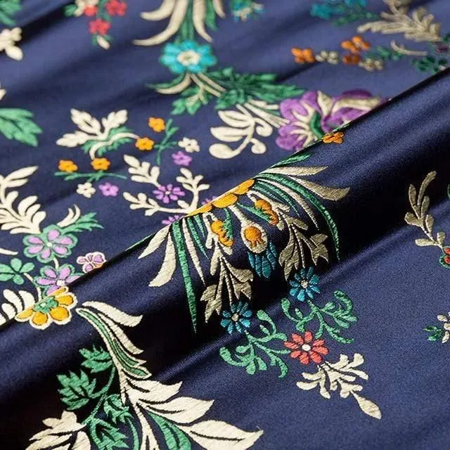 Blumenstoffe Brokat-Jacquard-Musterstoff zum Nähen von Cheongsam und Kimono-Material für Heimwerker