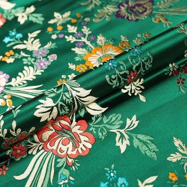 Blumenstoffe Brokat-Jacquard-Musterstoff zum Nähen von Cheongsam und Kimono-Material für Heimwerker