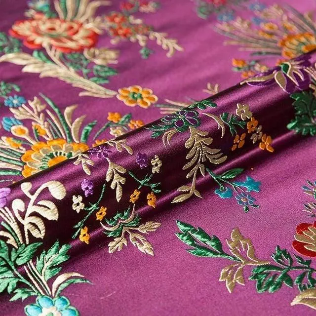 Blumenstoffe Brokat-Jacquard-Musterstoff zum Nähen von Cheongsam und Kimono-Material für Heimwerker