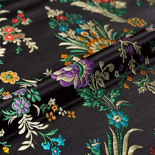 Blumenstoffe Brokat-Jacquard-Musterstoff zum Nähen von Cheongsam und Kimono-Material für Heimwerker
