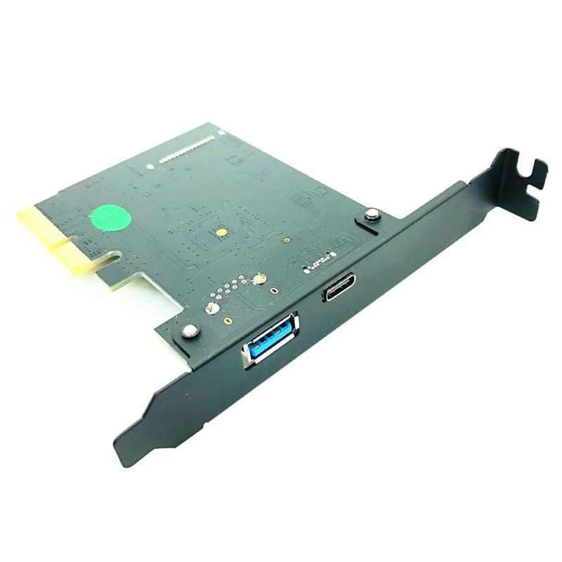 USB 3.1 PCIe-Erweiterungskarte Typ C PCI-E zu USB3.1 GEN 2 10 Gbit / s USB Typ C + USB3.0 Riser-Karte Typ A PCI Express x4 USB-Adapter