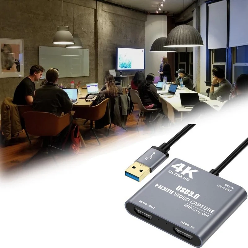 4K 1080P USB 3.0 zu HDMI Video Audio Game Capture-Karte mit Loop-Out, volle 1080p 60 Aufnahme über DSLR-Camcorder