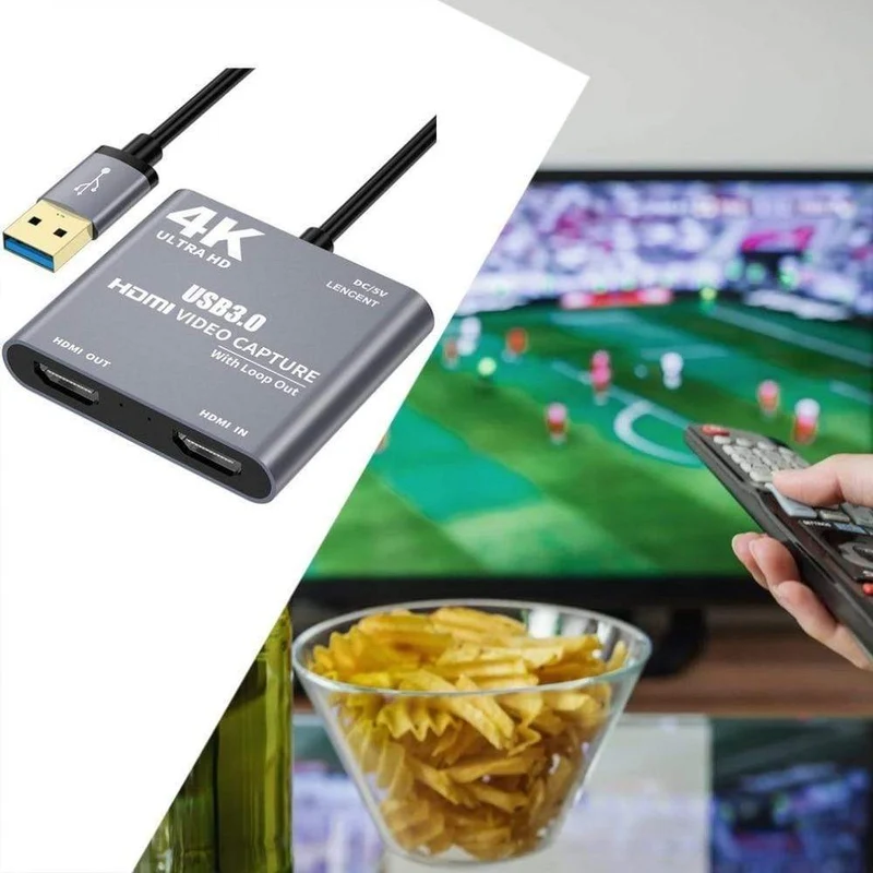 4K 1080P USB 3.0 zu HDMI Video Audio Game Capture-Karte mit Loop-Out, volle 1080p 60 Aufnahme über DSLR-Camcorder