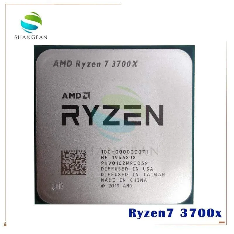 AMD Ryzen 7 3700X R7 3700X 3.6 GHz 7NM L3=32M 100-000000071 Achtkern-Sinteen-Thread-CPU-Prozessor Sockel AM4