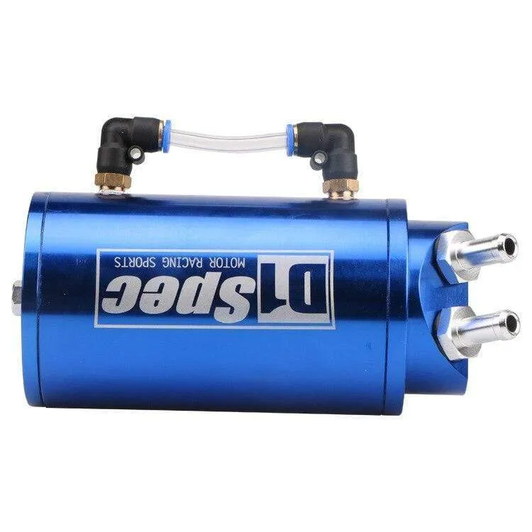 Universal D1 SPEC Motor Ölauffangbehälter in runder Form, Öltankbehälter mit 2 größeren Anschlüssen, Ölauffangbehälter