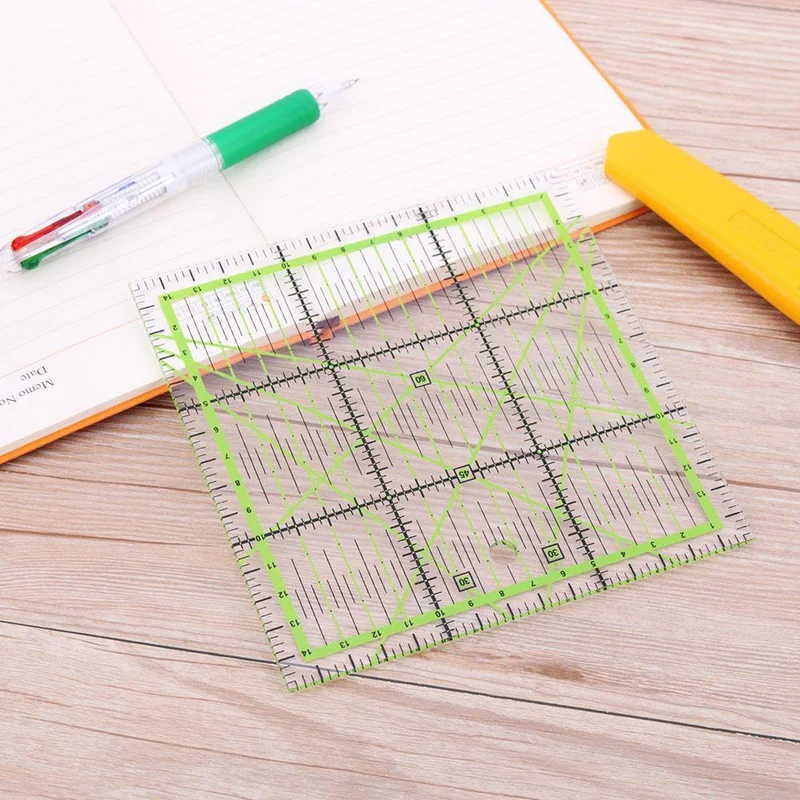 1PC DIY Handwerkzeug Patchwork Lineal Quadratische Fächerform Schneider Maßstab Stoff Schneiden Lineale Nähen Kunsthandwerk DIY Nähen Werkzeuge