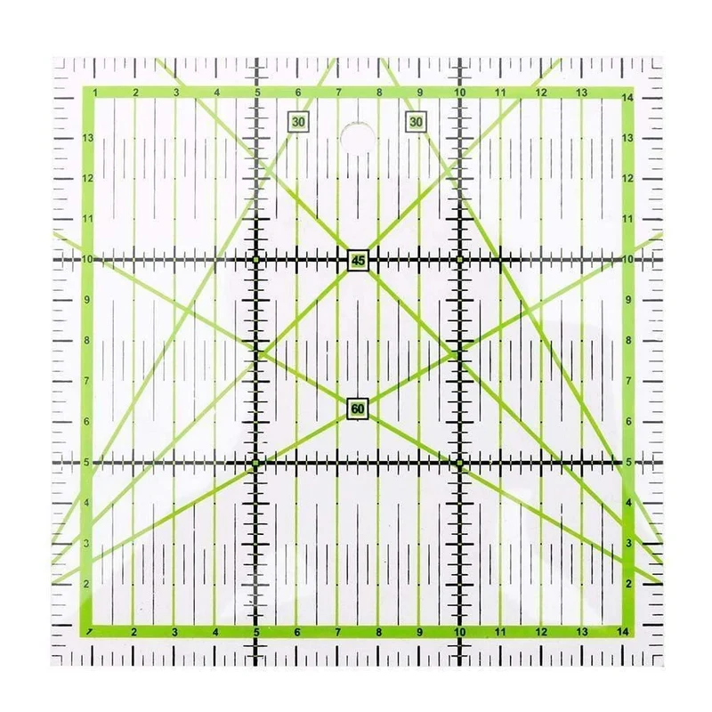 1PC DIY Handwerkzeug Patchwork Lineal Quadratische Fächerform Schneider Maßstab Stoff Schneiden Lineale Nähen Kunsthandwerk DIY Nähen Werkzeuge