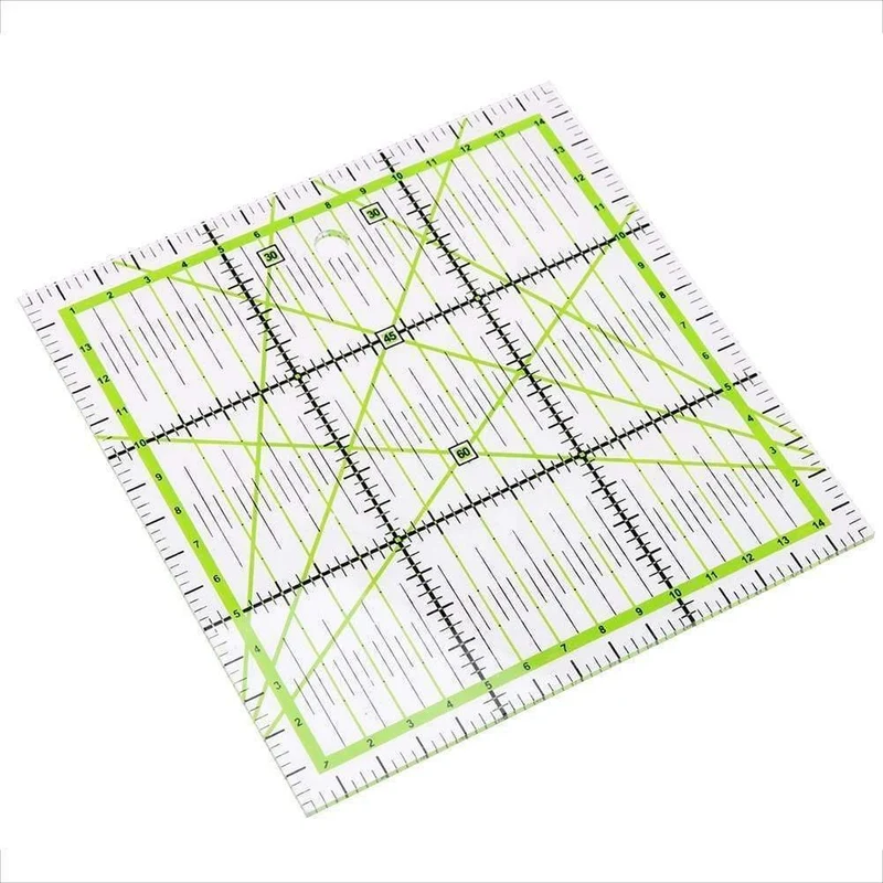 1PC DIY Handwerkzeug Patchwork Lineal Quadratische Fächerform Schneider Maßstab Stoff Schneiden Lineale Nähen Kunsthandwerk DIY Nähen Werkzeuge