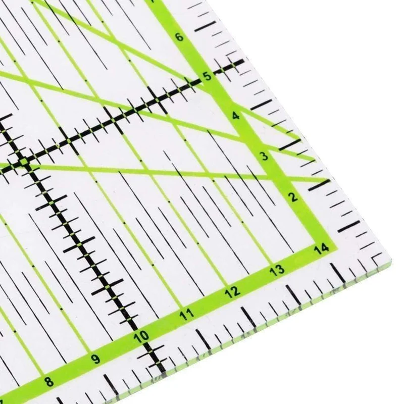 1PC DIY Handwerkzeug Patchwork Lineal Quadratische Fächerform Schneider Maßstab Stoff Schneiden Lineale Nähen Kunsthandwerk DIY Nähen Werkzeuge