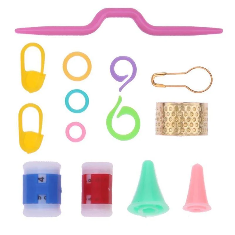 22 Stück Premium Häkelnadeln Set Garn Häkelnadeln Stiche Weben Gestricktes Bastelset DIY Nadel Kunst Scherenstich