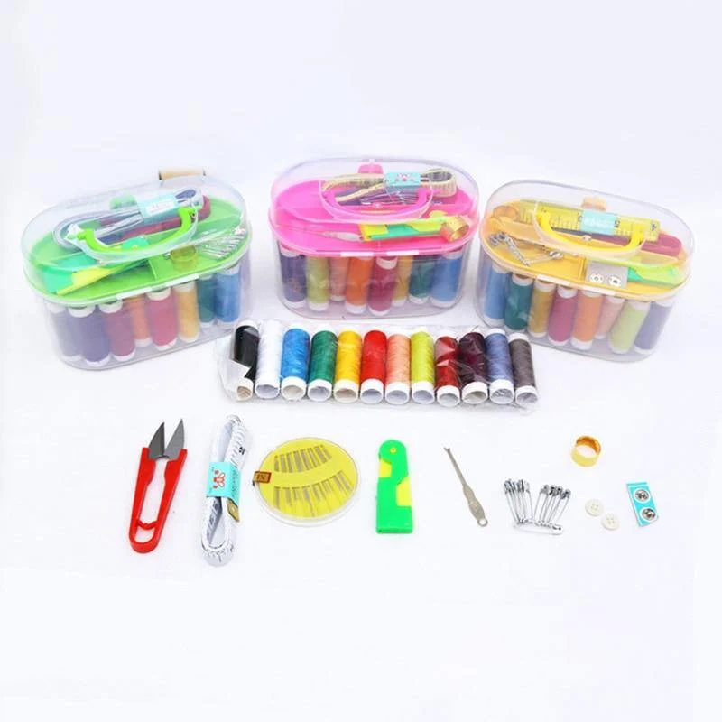 Multifunktionales Nähset, komplettes Set, zufällige Farbe, Fadennadeln, Scherenpinzette, Nadelset, Nähkästchen-Set, Haushalt, Kunsthandwerk