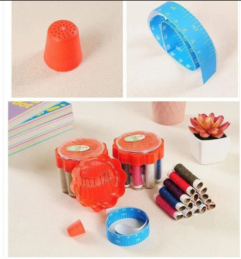 Multifunktionales Nähset, komplettes Set, zufällige Farbe, Fadennadeln, Scherenpinzette, Nadelset, Nähkästchen-Set, Haushalt, Kunsthandwerk
