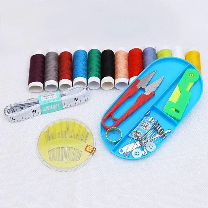 Multifunktionales Nähset, komplettes Set, zufällige Farbe, Fadennadeln, Scherenpinzette, Nadelset, Nähkästchen-Set, Haushalt, Kunsthandwerk