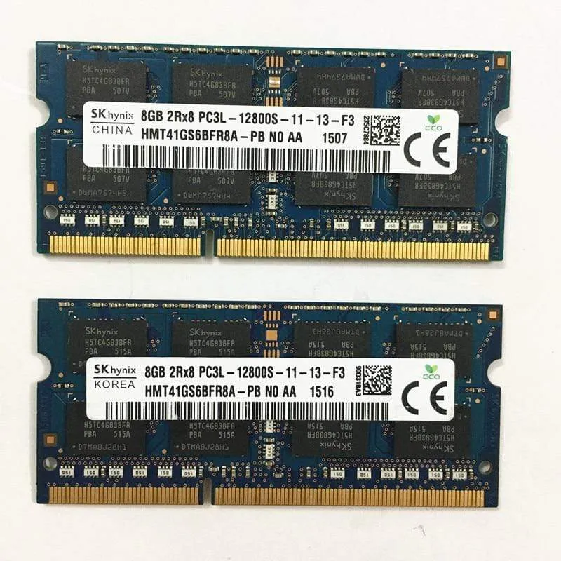 Sk hynix DDR3 RAMS 8 GB 2RX8 PC3L-12800S DDR3 1600 MHz 1.35 V 8 GB LAPTOP-SPEICHER ddr3