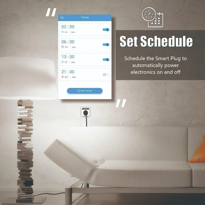 Nashone Smart Thermostat 220 V Temperaturregler Bluetooth Smart Plug App Fernbedienungsbuchse mit Timing und Countdown