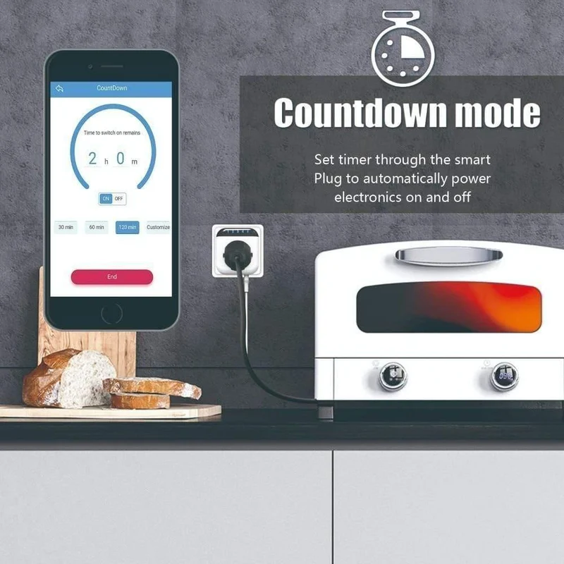 Nashone Smart Thermostat 220 V Temperaturregler Bluetooth Smart Plug App Fernbedienungsbuchse mit Timing und Countdown