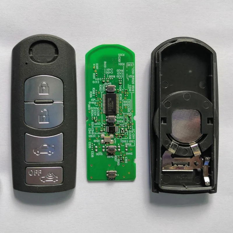 Smart Remote Autoschlüsselanhänger 3 4 Tasten 433 MHz mit 49 Chip für Mazda (Mitsubishi System) 6 3 MX-5 CX-3 CX-5 CX-7, SKE13E-01