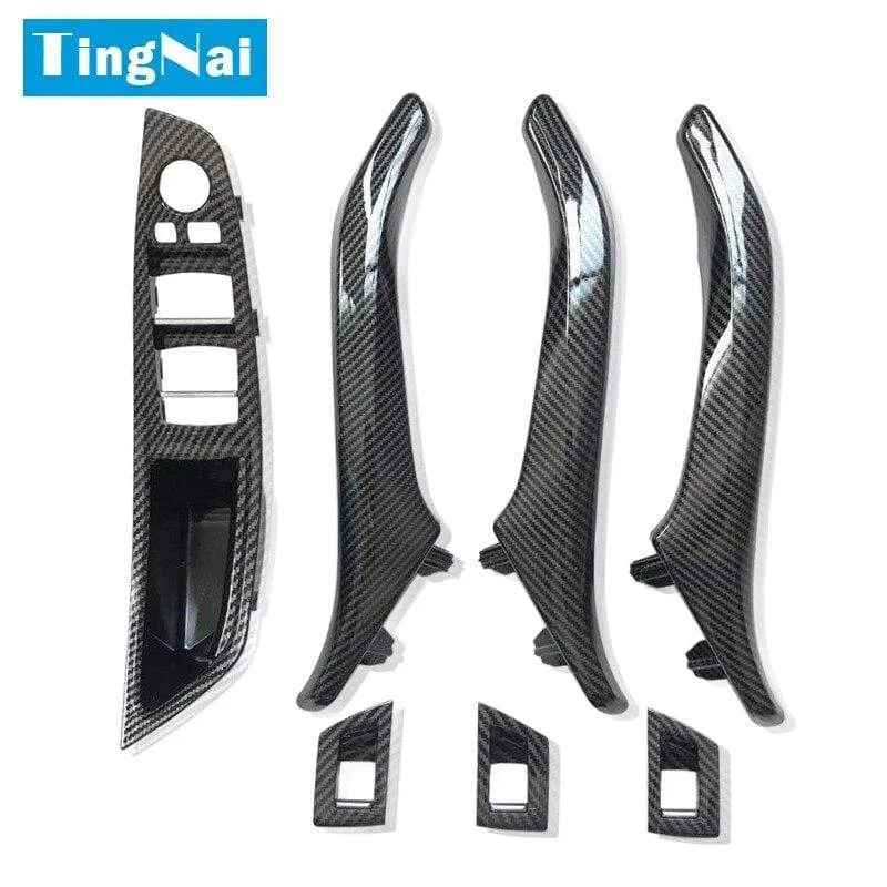 LHD RHD Innentür Armlehne Pull Griff Montage Ersatz aus Kohlefaser für BMW 5 Series F10 F11 520i 523i 525i 528i 535i