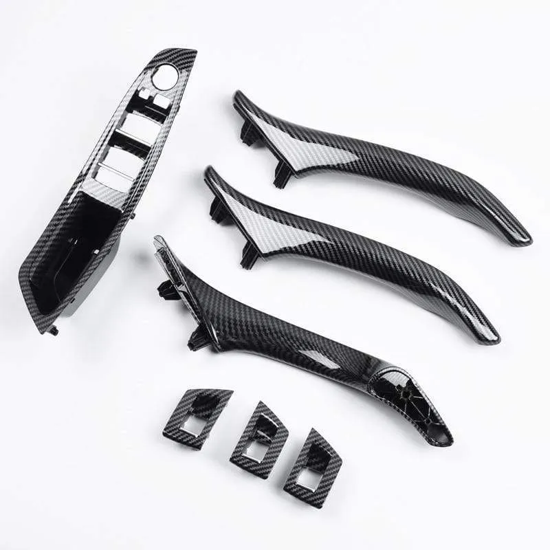 LHD RHD Innentür Armlehne Pull Griff Montage Ersatz aus Kohlefaser für BMW 5 Series F10 F11 520i 523i 525i 528i 535i
