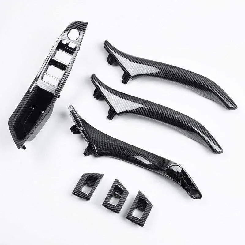 LHD RHD Innentür Armlehne Pull Griff Montage Ersatz aus Kohlefaser für BMW 5 Series F10 F11 520i 523i 525i 528i 535i
