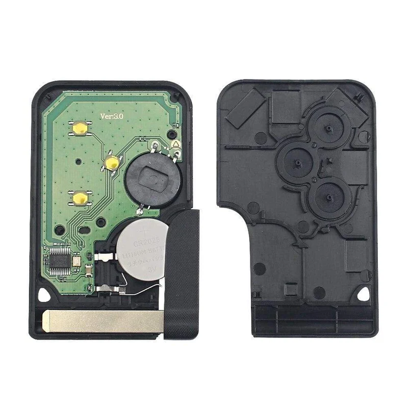 ID46 PCF7947 Chip Für Renault Clio Logan Megane 2 3 Scenic Remote Key 3 Tasten 433Mhz Smart Card Notfall einfügen Schlüssel