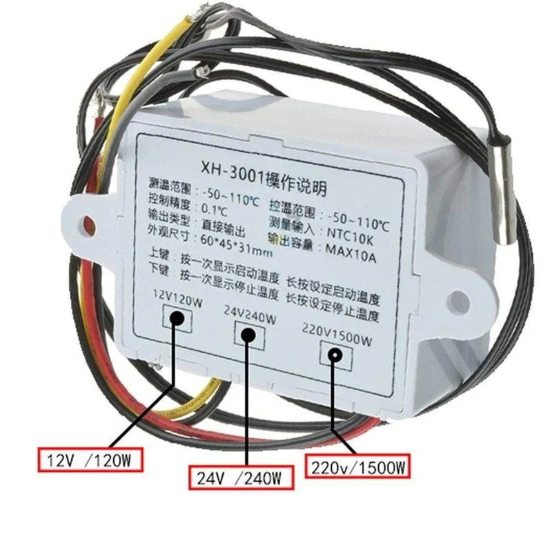 Xh-W3001 Digitaler Thermostat-Temperaturschalter, Mikrocomputer-Temperaturregler, Temperaturregelungsschalter