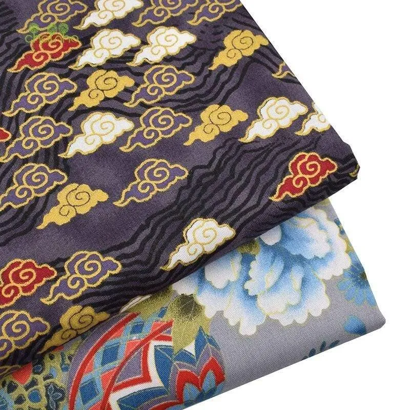 6Pcs / Lot, dunkelgraue Blumen, Twill Baumwollstoff, Patchwork Kleidung, DIY Nähen & Quilten Fat Quarters Material für Baby & Kind