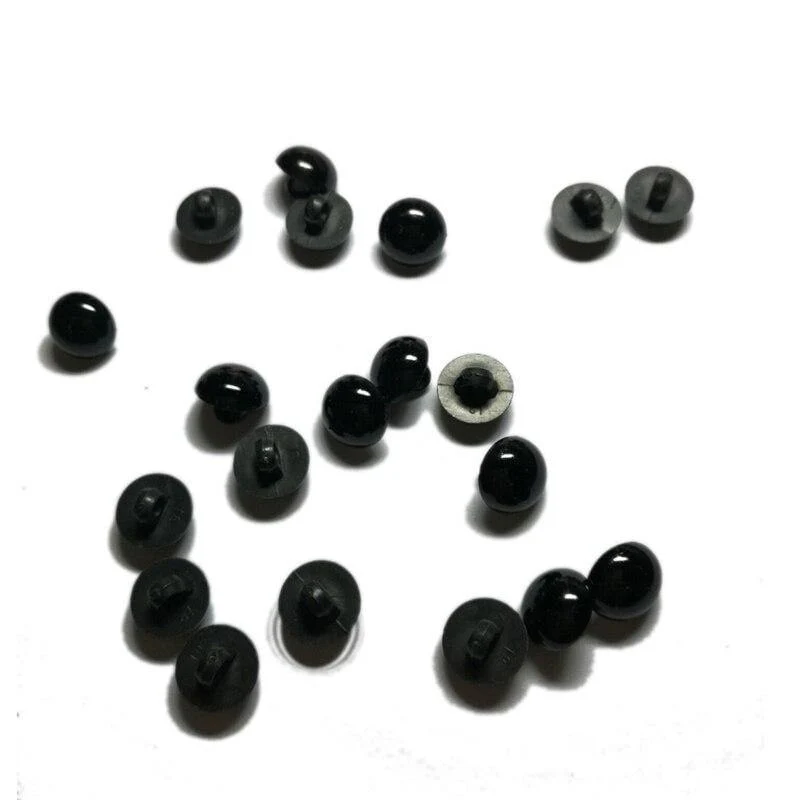 100 Stück/200 Stück Tieraugen aus Kunstharz, 9 mm/11 mm, DIY-Knöpfe, rund, Pilz, gewölbt, zum Nähen, Schaft, Augapfel, Tierball, Spielzeugaugen, Zubehör