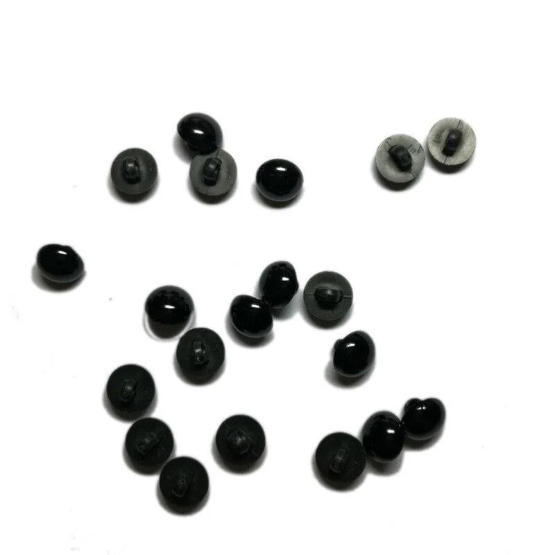 100 Stück/200 Stück Tieraugen aus Kunstharz, 9 mm/11 mm, DIY-Knöpfe, rund, Pilz, gewölbt, zum Nähen, Schaft, Augapfel, Tierball, Spielzeugaugen, Zubehör