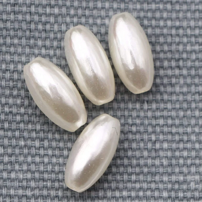 200 Stück 3 x 6/4 x 8/6 x 12 mm ovale Perlen imitierte ABS-Perlen für Schmuckherstellung, Kunsthandwerk, Bekleidung, Nähen, Kleidungsstück, Perlen, DIY