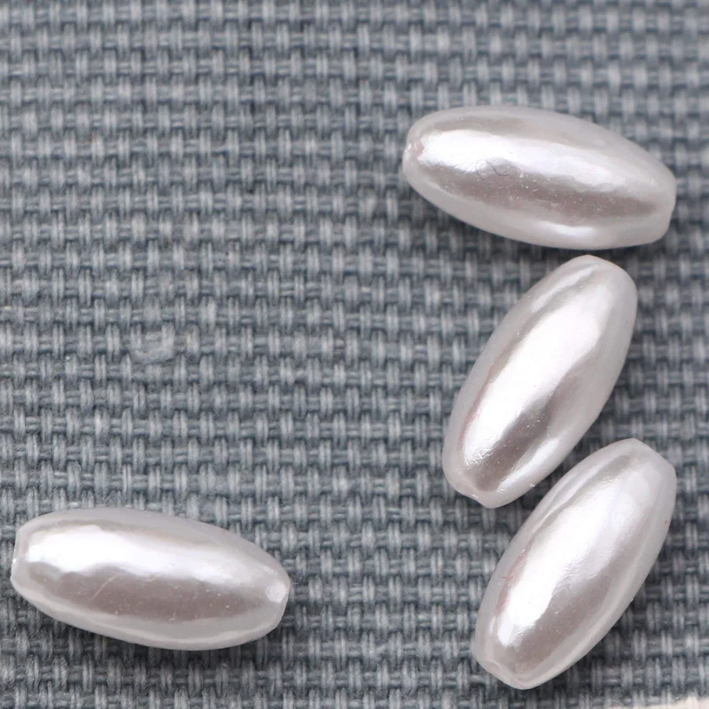 200 Stück 3 x 6/4 x 8/6 x 12 mm ovale Perlen imitierte ABS-Perlen für Schmuckherstellung, Kunsthandwerk, Bekleidung, Nähen, Kleidungsstück, Perlen, DIY