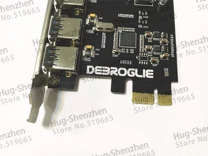 Kabelloser High-Speed-4-Port-USB-3.0-PCIE-PCI-Express-Steuerkartenadapter mit Frontplatte für MAC PRO 3.1–5.1/OSX 10.8–10.14.5