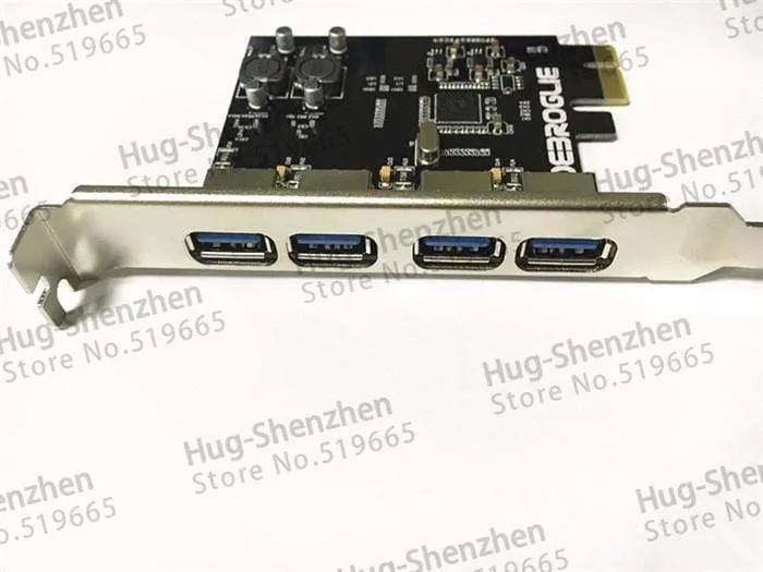 Kabelloser High-Speed-4-Port-USB-3.0-PCIE-PCI-Express-Steuerkartenadapter mit Frontplatte für MAC PRO 3.1–5.1/OSX 10.8–10.14.5