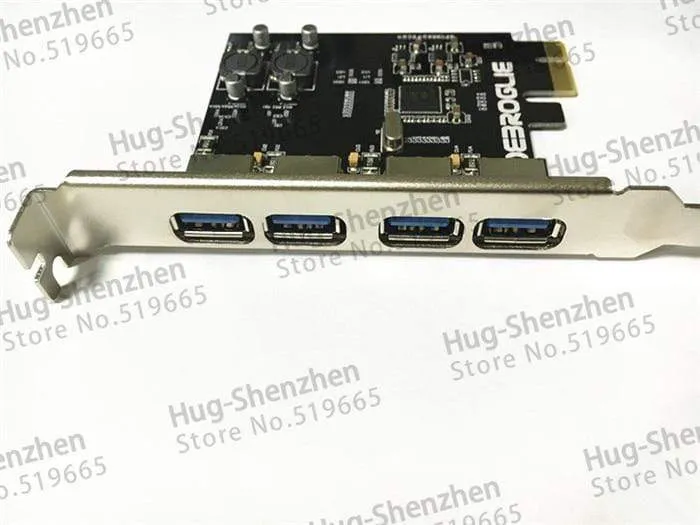 Kabelloser High-Speed-4-Port-USB-3.0-PCIE-PCI-Express-Steuerkartenadapter mit Frontplatte für MAC PRO 3.1–5.1/OSX 10.8–10.14.5