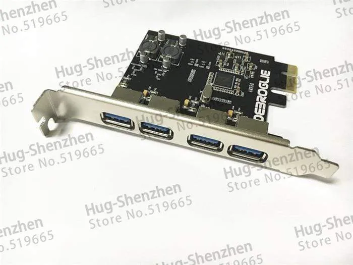 Kabelloser High-Speed-4-Port-USB-3.0-PCIE-PCI-Express-Steuerkartenadapter mit Frontplatte für MAC PRO 3.1–5.1/OSX 10.8–10.14.5