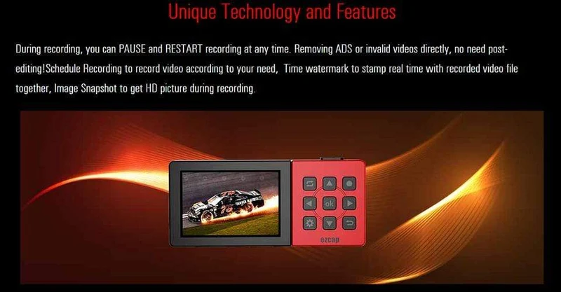 Ezcap 273 HD 1080P Videoaufnahme 3.5-Zoll-TFT Eingebauter Akku und Lautsprecher 1080P 60fps Full-HD-Aufnahme