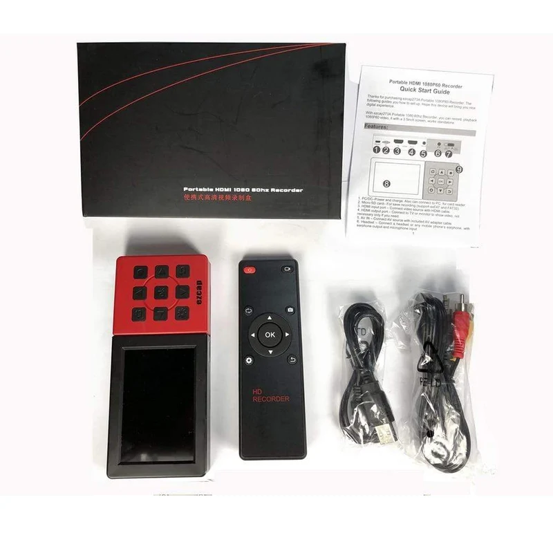 Ezcap 273 HD 1080P Videoaufnahme 3.5-Zoll-TFT Eingebauter Akku und Lautsprecher 1080P 60fps Full-HD-Aufnahme