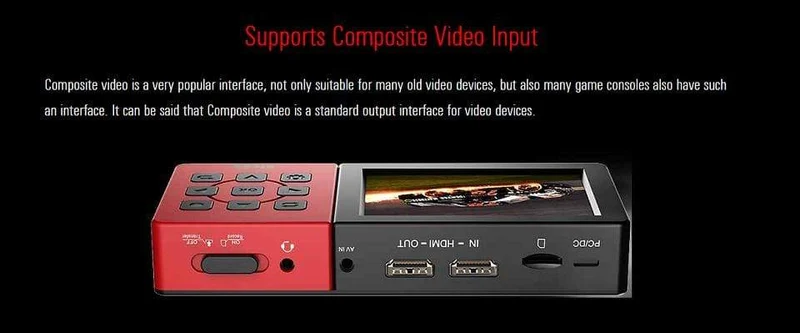 Ezcap 273 HD 1080P Videoaufnahme 3.5-Zoll-TFT Eingebauter Akku und Lautsprecher 1080P 60fps Full-HD-Aufnahme
