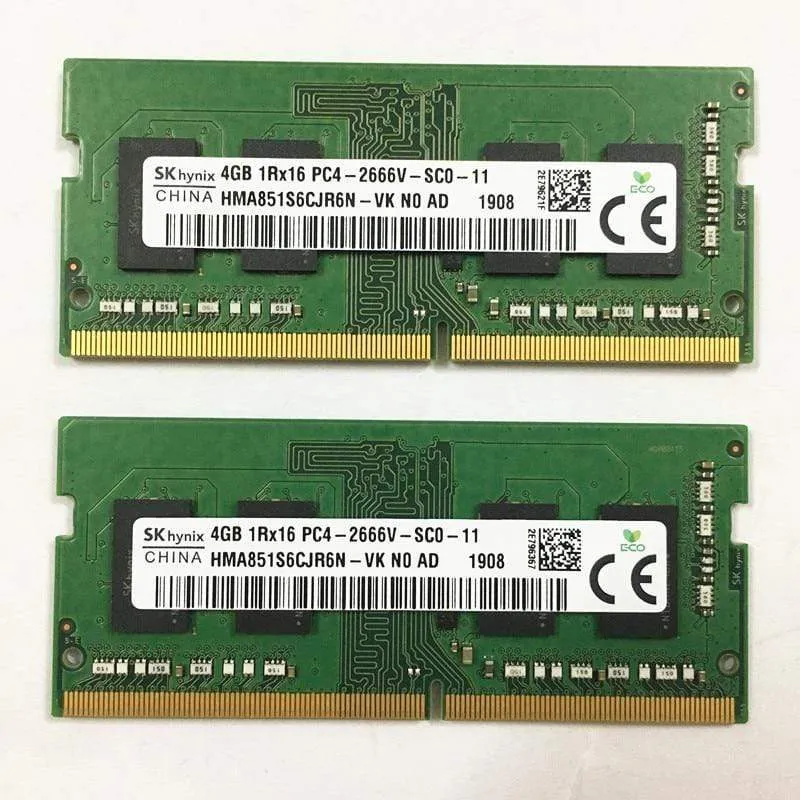 SK hynix RAMS DDR4 4 GB 2666 MHz 4 GB 1Rx16 PC4-2666V-SC0-11 DDR4 4 GB Laptop-Speicher