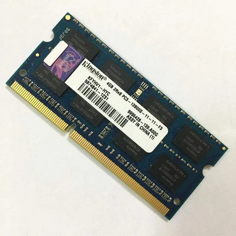 Gebrauchter Kingston DDR3 4 GB 1600 MHz RAMS 4 GB 2RX8 PC3-12800S-11-11-F3 ddr3 4 GB 1600 MHz 1.5 V Laptop-Speicher, funktioniert gut