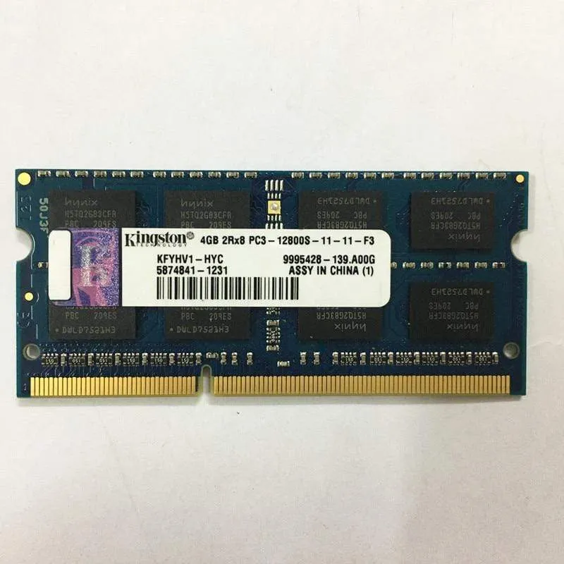 Gebrauchter Kingston DDR3 4 GB 1600 MHz RAMS 4 GB 2RX8 PC3-12800S-11-11-F3 ddr3 4 GB 1600 MHz 1.5 V Laptop-Speicher, funktioniert gut