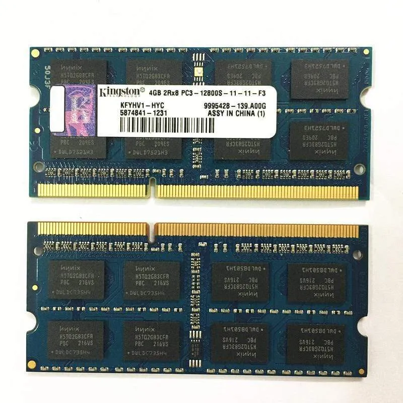 Gebrauchter Kingston DDR3 4 GB 1600 MHz RAMS 4 GB 2RX8 PC3-12800S-11-11-F3 ddr3 4 GB 1600 MHz 1.5 V Laptop-Speicher, funktioniert gut
