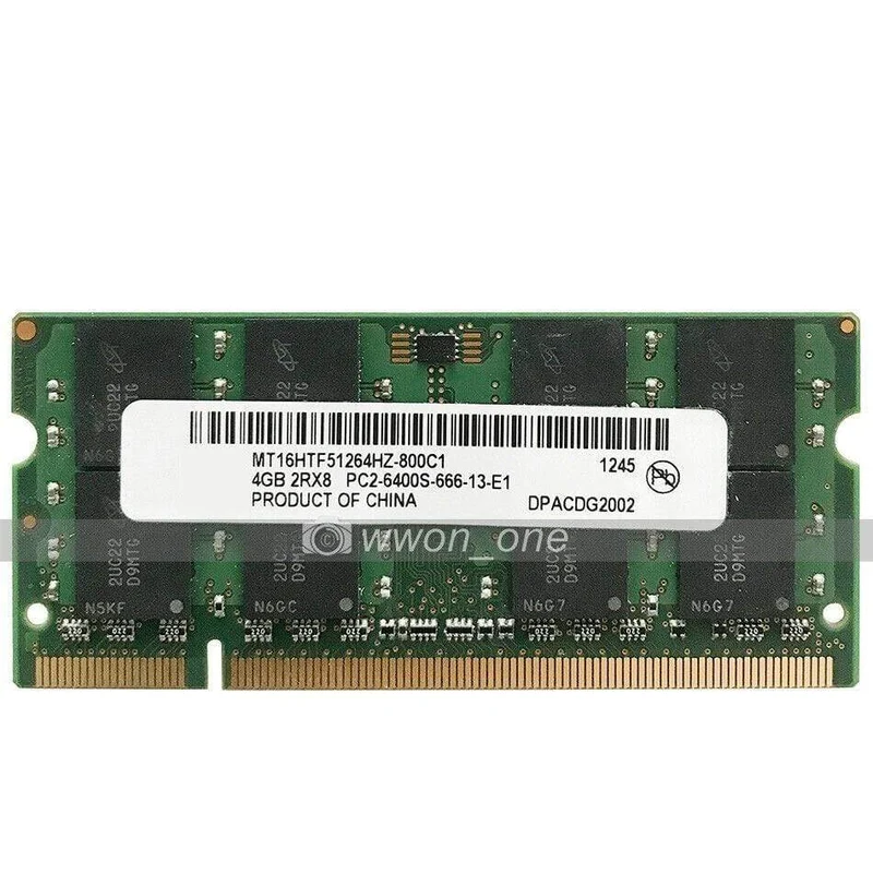 4 GB DDR2-800 MHz PC2-6400 200-poliges SODIMM Laptop-Notebook-Speicher-Upgrade für Dell Latitude E6400