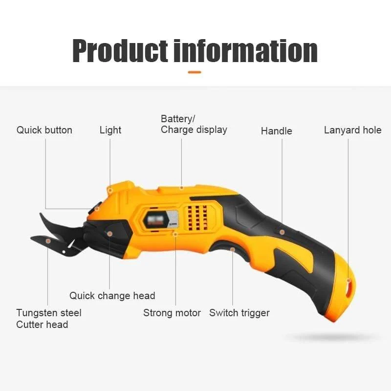 Elektrische Akku-Schere der EU / USA Mehrzweck-110V-220V-Stoff-Leder-Stoffschneiden Aufladbare Handnähschere aus Stoff